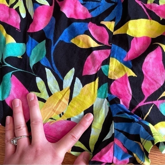 NEW NWT VICTORIAS SECRET VS PINK Sleep Boxy Tropical Leaves Floral Multi Pajamas - Picture 12 of 12